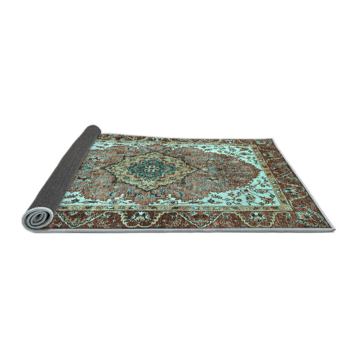 Sideview of Persian Light Blue Traditional Rug, abs3277lblu