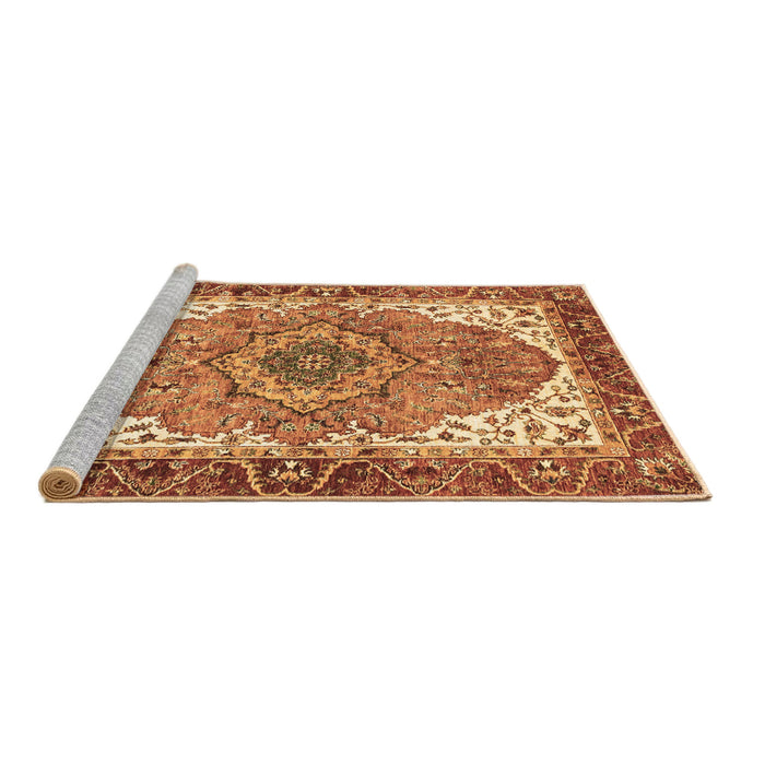 Sideview of Machine Washable Persian Brown Traditional Rug, wshabs3277brn
