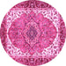 Round Persian Pink Traditional Rug, abs3277pnk