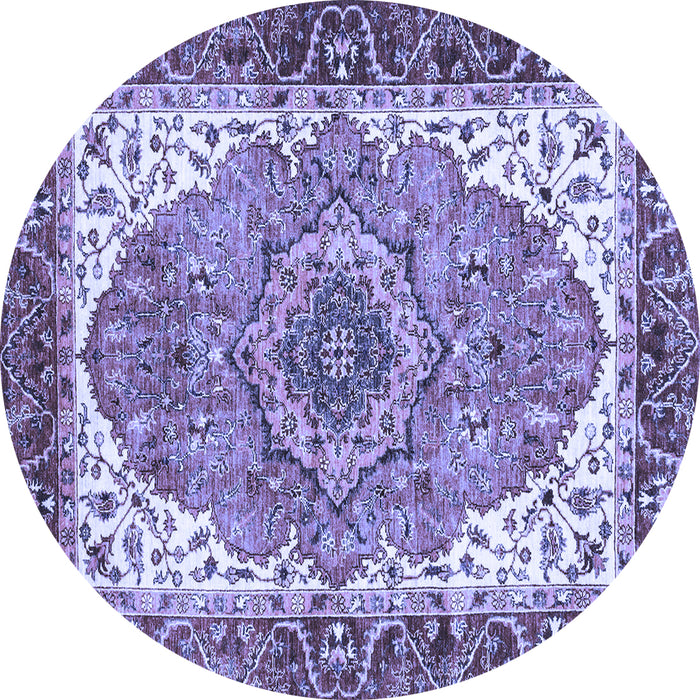 Round Persian Blue Traditional Rug, abs3277blu