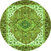 Round Persian Green Traditional Rug, abs3277grn