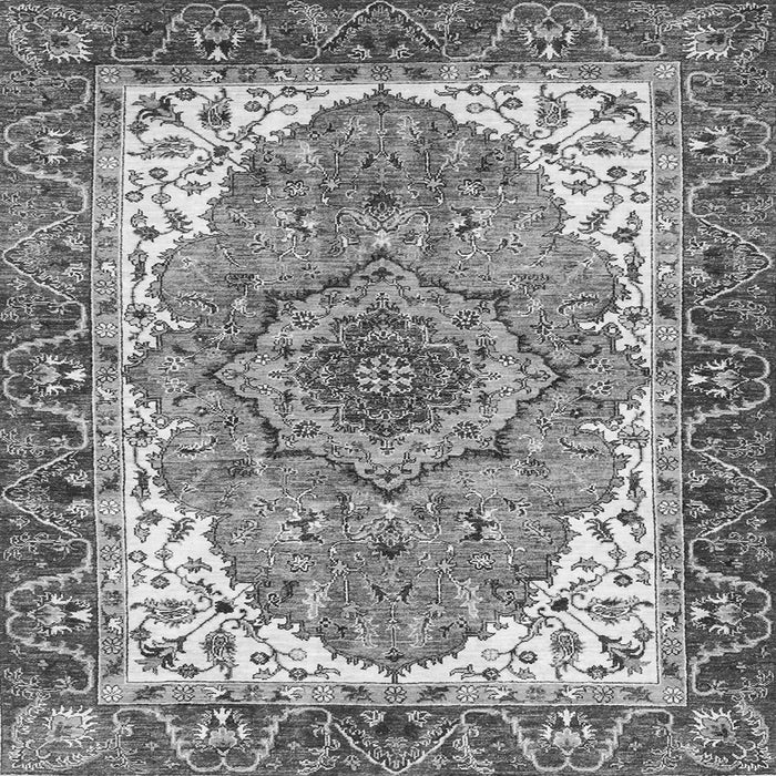 Square Machine Washable Persian Gray Traditional Rug, wshabs3277gry