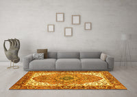 Machine Washable Persian Yellow Traditional Rug, wshabs3277yw