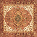 Square Persian Brown Traditional Rug, abs3277brn