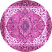 Round Persian Purple Traditional Rug, abs3277pur