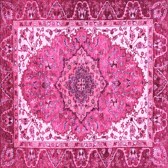 Square Machine Washable Persian Pink Traditional Rug, wshabs3277pnk