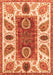 Machine Washable Abstract Orange Modern Area Rugs, wshabs3278org