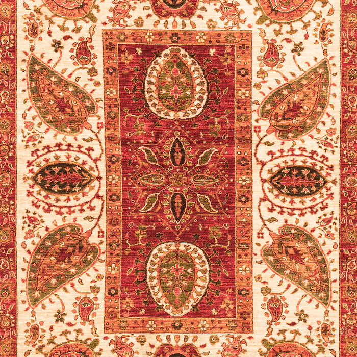 Machine Washable Abstract Orange Modern Area Rugs, wshabs3278org
