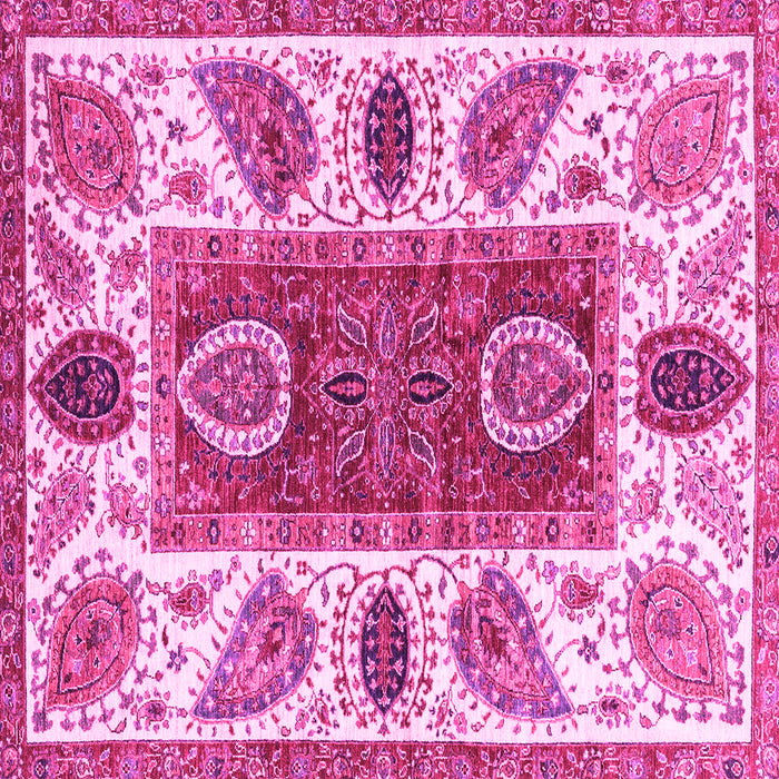 Square Abstract Pink Modern Rug, abs3278pnk