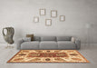 Machine Washable Abstract Brown Modern Rug in a Living Room,, wshabs3278brn