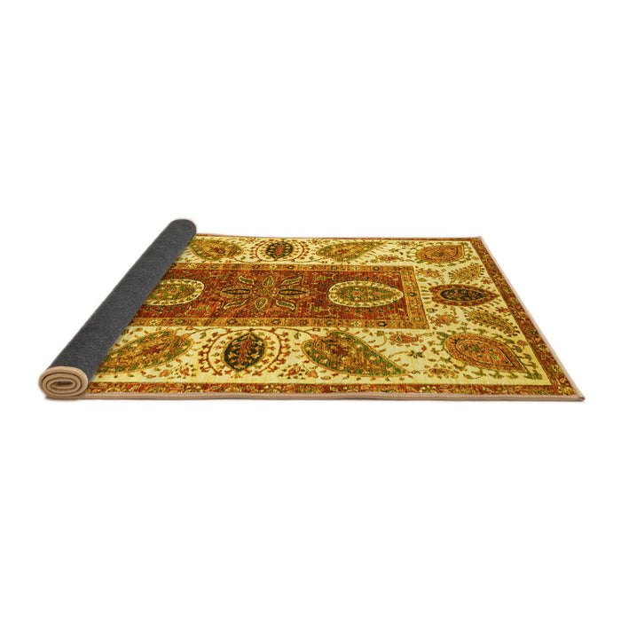 Sideview of Abstract Yellow Modern Rug, abs3278yw