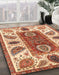 Machine Washable Abstract Red Rug in a Family Room, wshabs3278