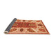 Sideview of Abstract Orange Modern Rug, abs3278org