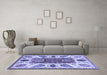 Machine Washable Abstract Blue Modern Rug in a Living Room, wshabs3278blu