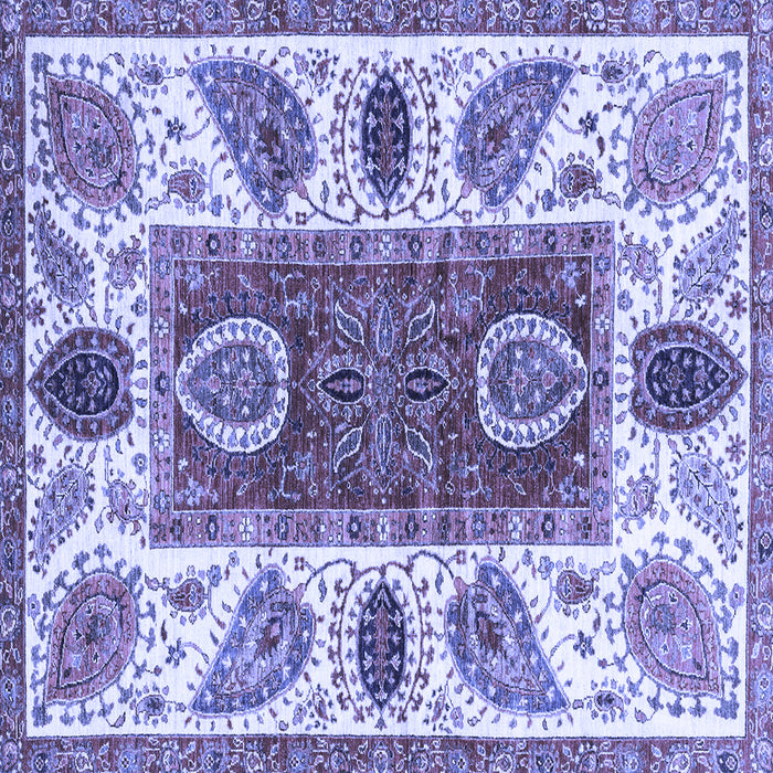 Square Machine Washable Abstract Blue Modern Rug, wshabs3278blu