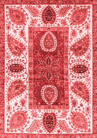 Abstract Red Modern Rug, abs3278red