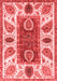 Abstract Red Modern Area Rugs