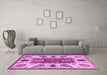 Machine Washable Abstract Purple Modern Area Rugs in a Living Room, wshabs3278pur