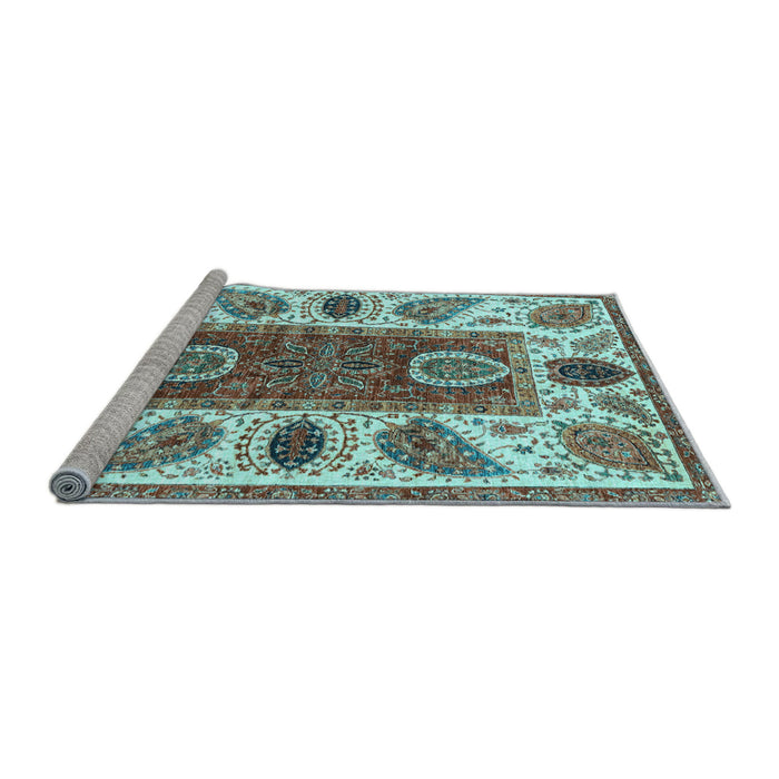 Sideview of Machine Washable Abstract Light Blue Modern Rug, wshabs3278lblu