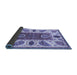 Sideview of Abstract Blue Modern Rug, abs3278blu