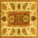 Square Abstract Yellow Modern Rug, abs3278yw