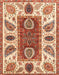 Machine Washable Abstract Red Rug, wshabs3278