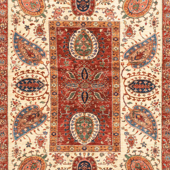 Machine Washable Abstract Red Rug, wshabs3278