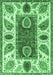 Machine Washable Abstract Emerald Green Modern Area Rugs, wshabs3278emgrn