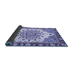 Sideview of Abstract Blue Modern Rug, abs3279blu