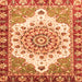 Square Abstract Orange Modern Rug, abs3279org