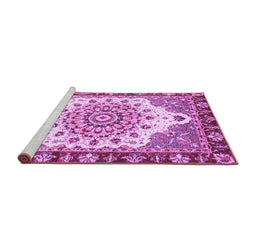 Sideview of Machine Washable Abstract Purple Modern Area Rugs, wshabs3279pur
