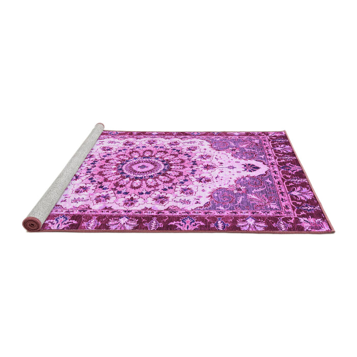 Sideview of Machine Washable Abstract Purple Modern Area Rugs, wshabs3279pur