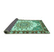 Sideview of Abstract Turquoise Modern Rug, abs3279turq