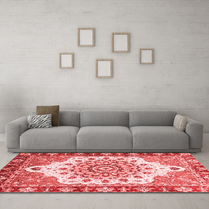Modern Red Washable Rugs