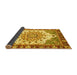 Sideview of Abstract Yellow Modern Rug, abs3279yw