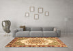 Machine Washable Abstract Brown Modern Rug in a Living Room,, wshabs3279brn