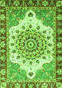 Abstract Green Modern Rug, abs3279grn