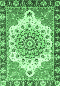 Abstract Emerald Green Modern Rug, abs3279emgrn