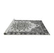 Sideview of Machine Washable Abstract Gray Modern Rug, wshabs3279gry