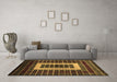 Machine Washable Abstract Brown Modern Rug in a Living Room,, wshabs327brn