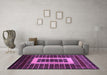 Machine Washable Abstract Purple Modern Area Rugs in a Living Room, wshabs327pur