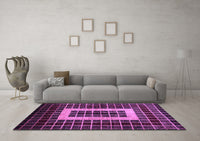 Machine Washable Abstract Purple Modern Rug, wshabs327pur