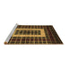 Sideview of Machine Washable Abstract Brown Modern Rug, wshabs327brn