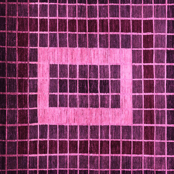 Square Machine Washable Abstract Pink Modern Rug, wshabs327pnk