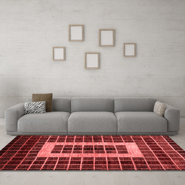 Modern Red Washable Rugs