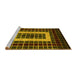 Sideview of Machine Washable Abstract Yellow Modern Rug, wshabs327yw