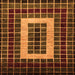 Square Abstract Orange Modern Rug, abs327org