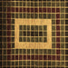 Square Abstract Brown Modern Rug, abs327brn