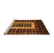 Sideview of Machine Washable Abstract Orange Modern Area Rugs, wshabs327org