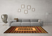 Machine Washable Abstract Orange Modern Area Rugs in a Living Room, wshabs327org